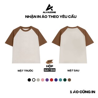 Áo thun baby tee raglan alva mẫu trơn 10 màu cotton 100%
