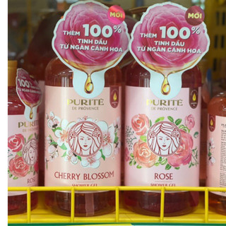 Sữa Tắm Purite hương nước hoa Anh Đào, Hoa Hồng 850ml