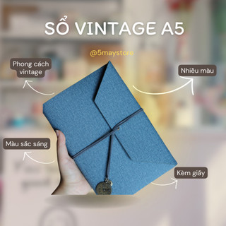 Sổ bullet journal planner A5 bìa còng phong cách vintage A5