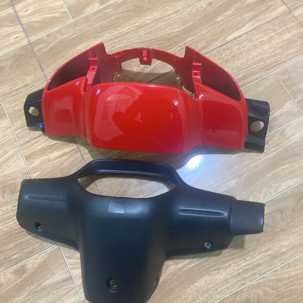 Bàn Thờ - ốp đầu trước  kèm bợ cổ xe Wave Thái - wave alpha - wave nhỏ 1 bóng MÀU ĐỎ CỜ - nhựa nguyê