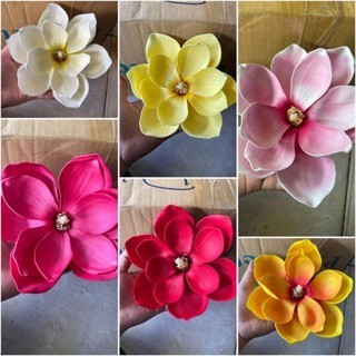 Hoa mộc lan vàng làm tháp, oản tết