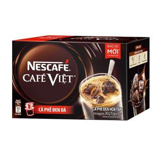 Cà phê hòa tan NESCAFÉ CAFÉ VIỆT Cà Phê Đen Đá (Hộp 15 gói x16g)