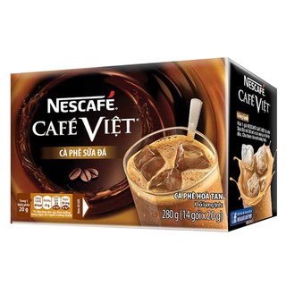 Cà phê hòa tan NESCAFÉ CAFÉ VIỆT Cà Phê Đen Đá (Hộp 15 gói x16g)