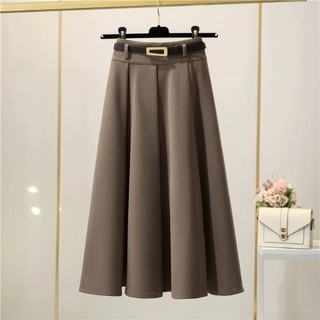 Chân váy dài xếp li xéo có nút lưng cao 4 màu thời trang hàn quốc | smide clothing