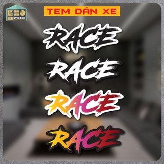 Tem dán xe máy race - tem xe máy decal chống nước dán oto, xe máy, xe đạp điện. tx.15