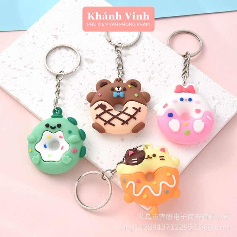 Móc Khoá Chiếc Bánh Dounut Cosplay Hoạt Hình