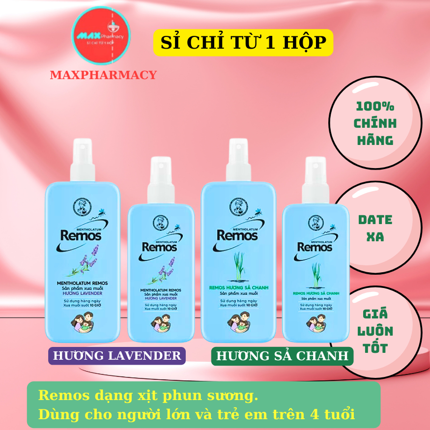 Xịt chống muỗi Remos Rohto Mentholatum Ngăn ngừa muỗi đốt dạng xịt