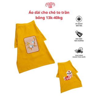 Quin pet Áo dài cho chó to chất liệu vải nhung, áo dài cho chó lơn