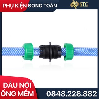Khớp Nối Nhanh 2 Đoạn Dây Ống Nhựa Mêm 14 & 18mm - Bằng Nhựa, Dùng Đai Siết Cố Định Dây Vào Khớp Nối Lắp Đặt Dễ Dàng