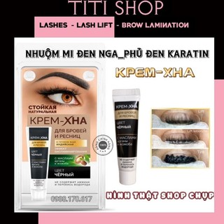Nhuộm mi đen bóng_phủ mi đen nga_nhuộm đen fito kpem-xha