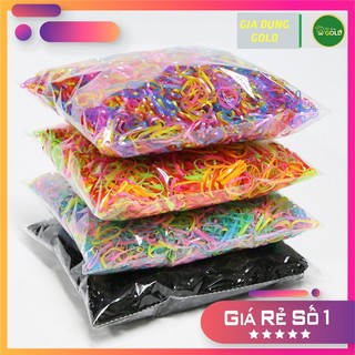 Gói 100g chun buộc tóc màu đen, Nhiều Màu bản Chun To