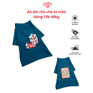 Quin pet Áo cho dài cho chó to chất liêuh nhung, áo dài cho chó lớn