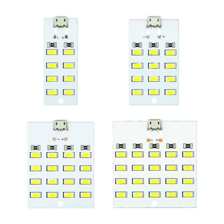 Bảng Mạch 8/12/16/20 Led Siêu Sáng Dùng Nguồn Micro USB 5V chiếu sáng bảng, đèn sàn, đèn ngủ...
