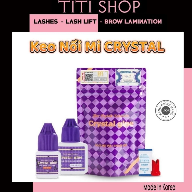 KEO NỐI MI CRYSTAL TÍM [Chính Hãng Hàn Quốc]