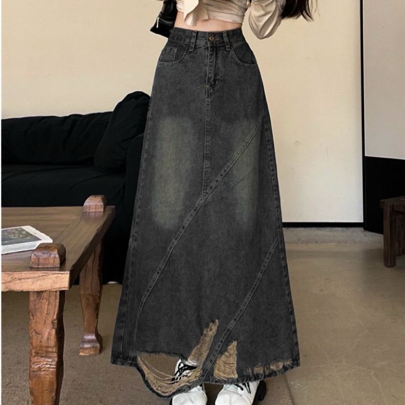 [Mã FADEP2903 giảm đến 30k đơn từ 99k] Chân váy jean nữ dáng dài cạp cao, chân váy KABICO phong cách thanh lịch_A36 | BigBuy360 - bigbuy360.vn