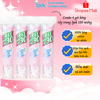 Combo 4 bông tẩy trang ipek 130 miếng/150 miếng cotton pads