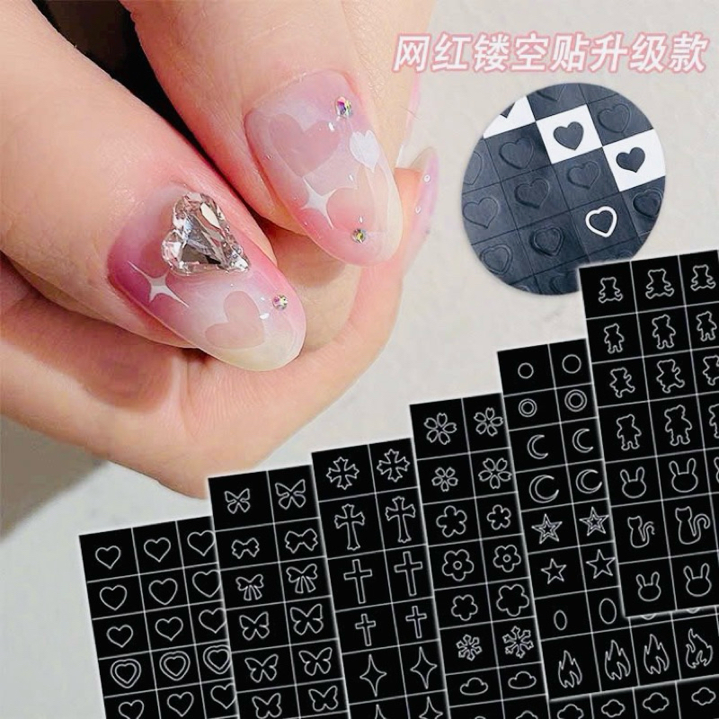 Sticker dán mờ làm móng hiệu ứng Ombre
