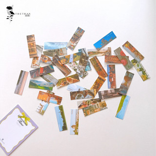 Bộ 30 sticker washi ảnh nghệ thuật / precious time sticker pack / thetranstudio