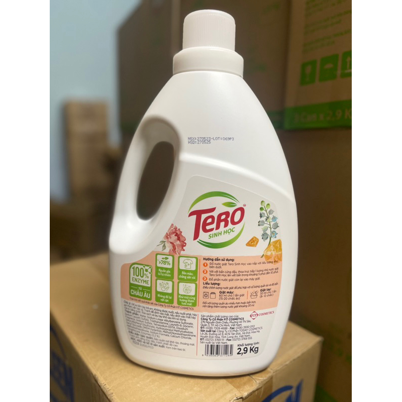 Nước giặt TERO SINH HỌC enzyme Châu Âu 2,9kg