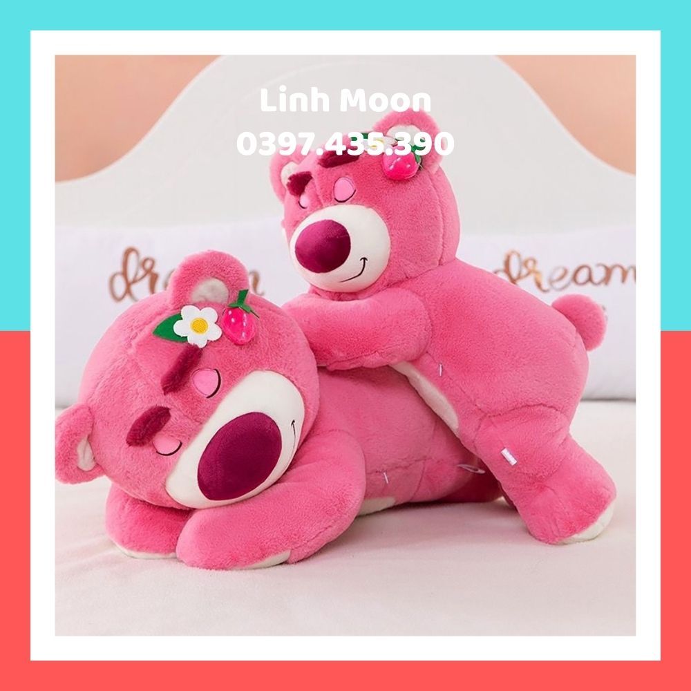 Gấu Dâu Nằm Losto Size 28cm