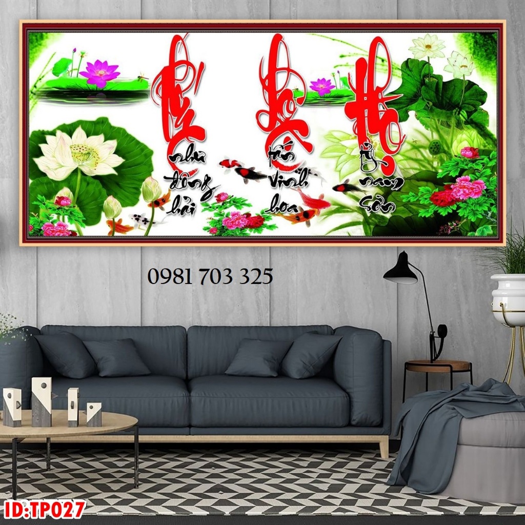 Tranh thư pháp 3D trang trí
