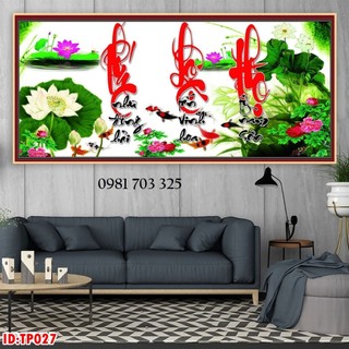 Tranh thư pháp 3D trang trí