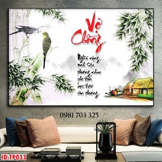 Tranh thư pháp 3D trang trí