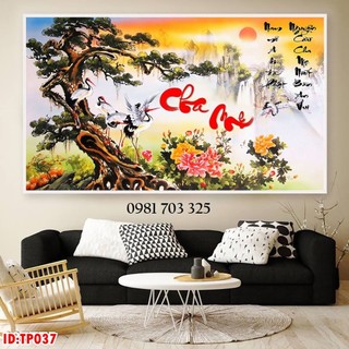 Tranh thư pháp 3D trang trí