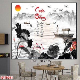 Tranh thư pháp 3D trang trí