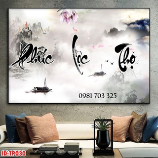 Tranh thư pháp 3D trang trí