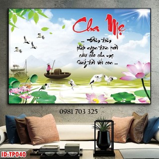 Tranh thư pháp 3D trang trí