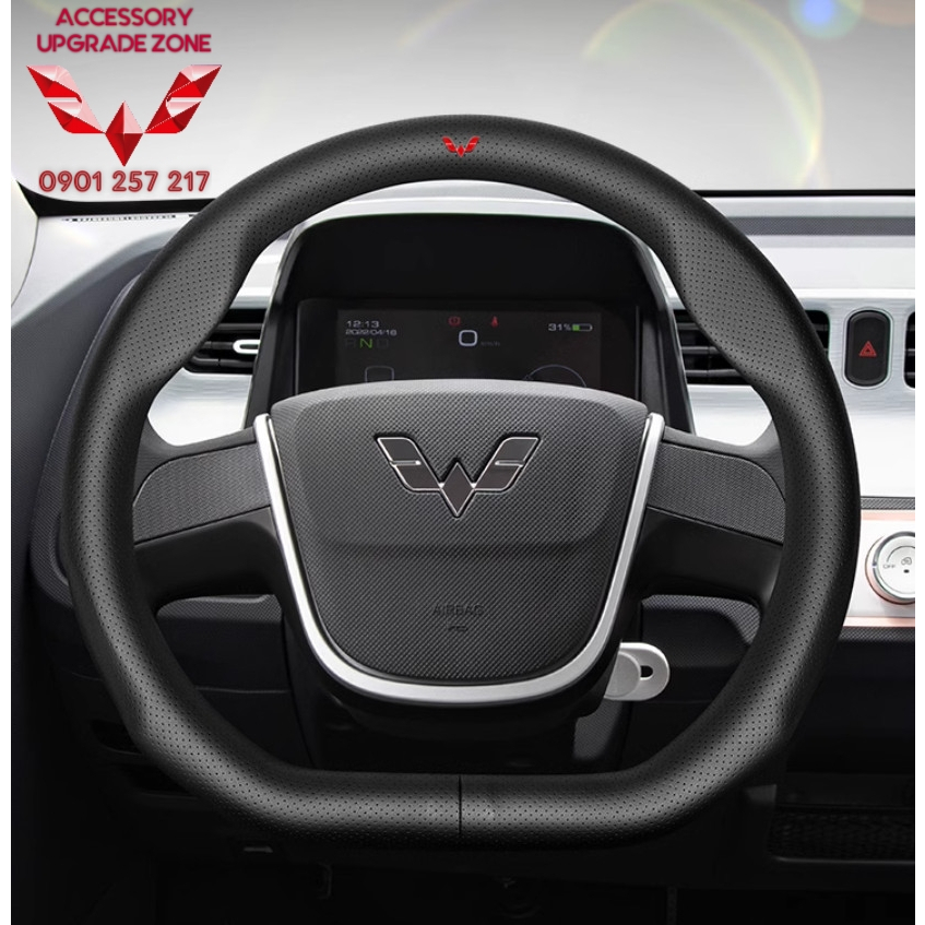 Bọc vô lăng thể thao dành cho xe điện Wuling Hongguang Mini EV