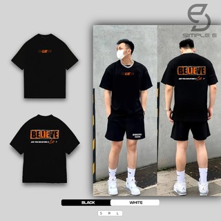 Áo Thun Unisex Local Brand SIMPLE "E" Form Oversize Cotton 100% LIE