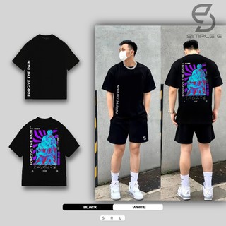 Áo Thun Unisex Local Brand BRAND SIMPLE "E" Form Oversize Cotton 100% FORGIVE
