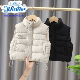 Áo khoác phao gile cho bé mùa đông siêu ấm size từ 8-30kg
