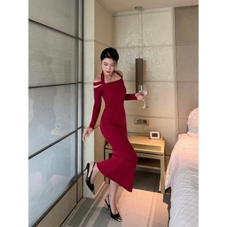 Đầm Body trễ vai hàng cao cấp, sang trọng