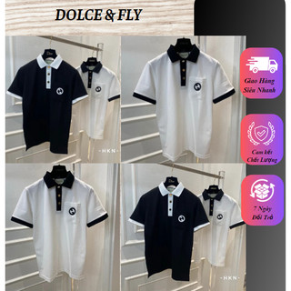 Áo Polo Thời Trang Gờ Cê Hoạ Tiết Bo Cổ Tay Đen Trắng Logo Thêu Túi Ngực- Áo Polo Thời Trang Gờ Cê Hoạ Tiết Bo Cổ Tay Đe