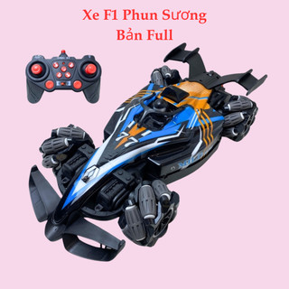 Xe phun sương điều khiển xe phun khói điều khiển màu xanh lam siêu lớn quay 360 độ cao cấp có nhạc và đèn
