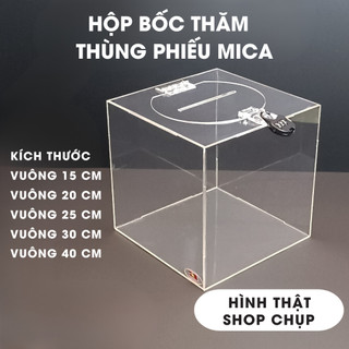 Thùng bỏ phiếu - hộp bốc thăm trúng thưởng - thùng bốc thăm - tặng kèm khóa số