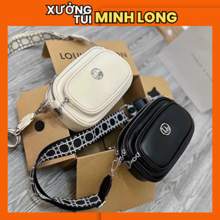 Túi xách nữ đẹp đeo chéo nhiều ngăn quai dù bản to thời trang size 20 (vừa điện thoại) DC0154