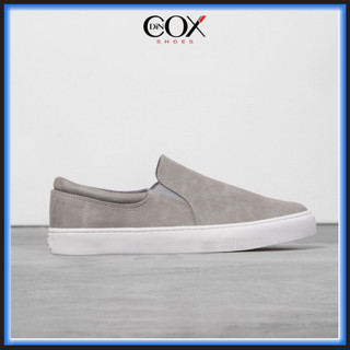 Giày lười sneaker da nam dincox c38 đơn giản, lịch lãm grey