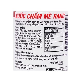 [COMBO 2 CHAI] Kewpie Nước Chấm Mè Rang 180ml