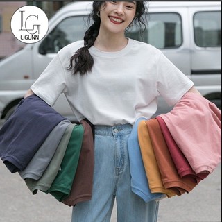 Áo Phông Trơn 3158 Tay Lỡ Unisex Nhiều Màu Chất Cotton Khô Nam Nữ Mặc Xinh