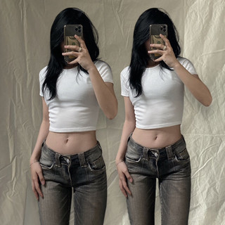 Áo croptop trơn basic ôm body