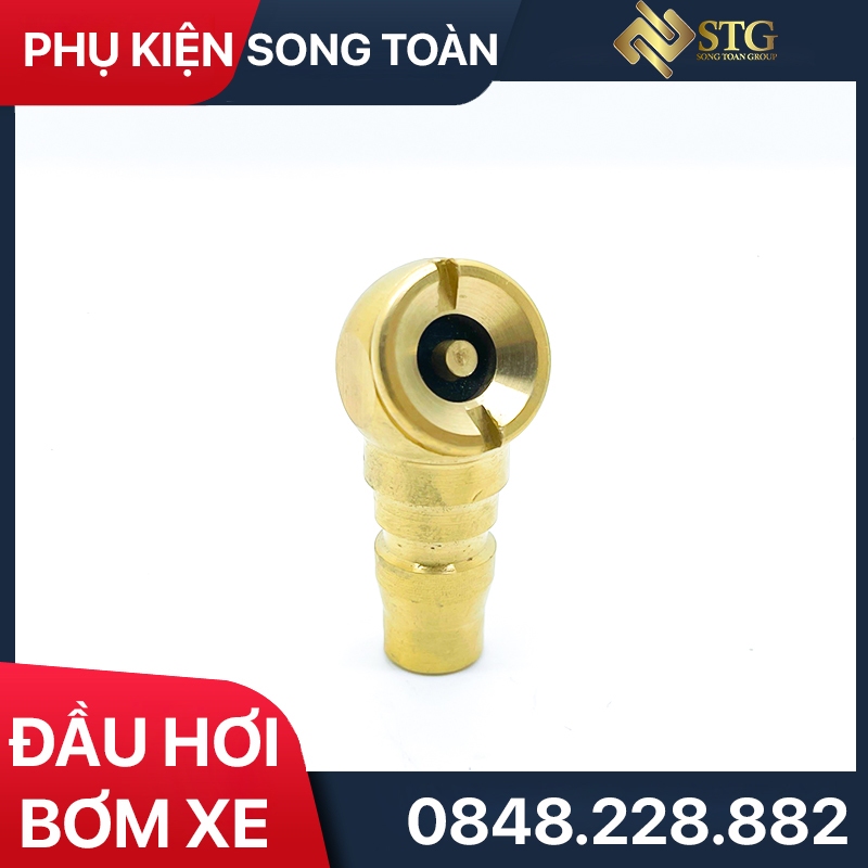 Đầu Bơm Hơi Lốp Xe - Bằng Đồng Thau Kết Nối Đuôi Nối nhanh 11.8mm - Sử Dụng Cho Máy Nén Khí Cho Bơm Xe Máy Xe Đạp