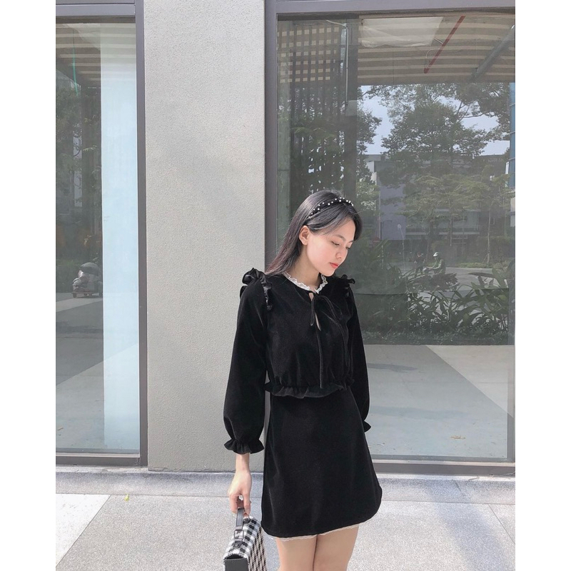 Đầm tay dài tiểu thư