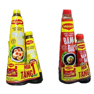 (TẶNG 1 CHAI 200ML CÙNG LOẠI) Nước tương đậu nành Maggi Thanh dịu/Đậm đặc chai (700ml)