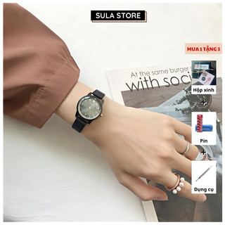 Đồng hồ nữ rẻ mặt tròn nhỏ SULASTA chính hãng sang trọng dây kim loại thời trang Hàn Quốc