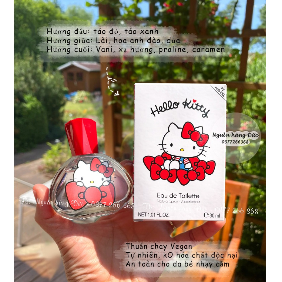 Nước hoa bé gái Hello Kitty Đức thuần chay an toàn cho trẻ em