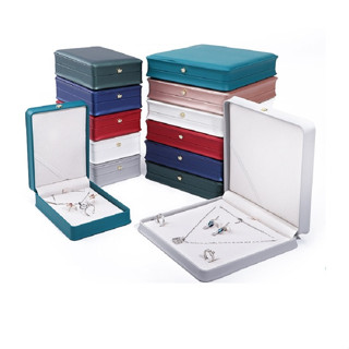 [H7D8] Hộp bộ trang sức - Hộp đựng trang sức bọc da PU cao cấp kiểu nắp gập